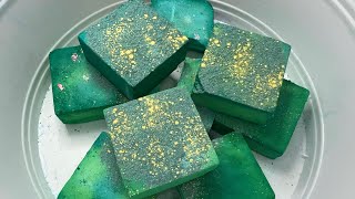 9 Blocks Dyed Green Medium Gholibn Gym Chalk  Satisfying ASMR  Sleep Aid [upl. by Scrope634]