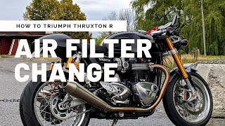 How to change the air filter in your Triumph Thruxton R [upl. by Mert]