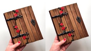 DIY Notepad Decor Idea from cardboard  Diy Notebook Cover [upl. by Gaw699]