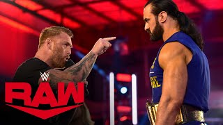 Heath Slater returns to confront Drew McIntyre Raw July 6 2020 [upl. by Hgielah]