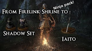 Iaito and Shadow Set Location From Firelink Shrine  DS Remastered [upl. by Elene]