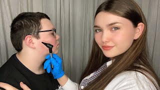 ASMR Cranial Nerve Exam on Real Patient  Testing the 5 Senses [upl. by Reppep607]