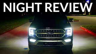 IMPRESSIVE 2021 Ford F150 Hybrid Night Review Zone Lighting Ambient Lights and Drive [upl. by Ardnassac422]