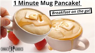 1 Minute Microwave Mug PANCAKES  Fluffy Pancakes in 1 minute  Back To School Breakfast [upl. by Hudis90]