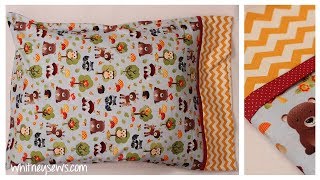 EASIEST Pillowcase  Only Three Seams  How to  Whitney Sews [upl. by Eelirol388]