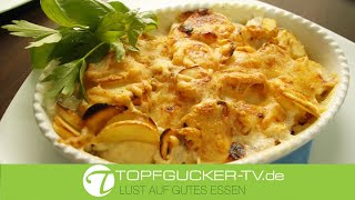 Pastinakengratin  Vegetarisches Rezept  TopfguckerTV [upl. by Ebaj]