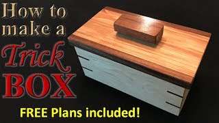 Woodworking How to make an awesome trick box  FREE plans [upl. by Jenette]