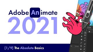 Adobe Animate 2021 The Absolute Basics 1  Beginners Tutorial [upl. by Esyle]