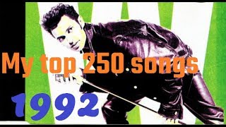 My top 250 of 1992 songs [upl. by Rockel]