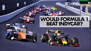 How Fast Would Formula 1 Go at the Indy 500 [upl. by Ydac]