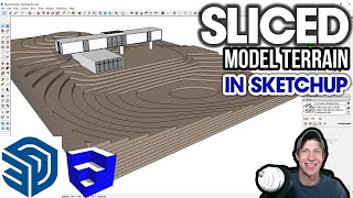 Creating SLICED TERRAIN in SketchUp Models [upl. by Oretna]