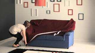 How to Put a Stretch Sofa Cover Easily [upl. by Voccola26]