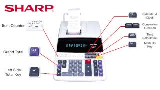 Sharp EL1197PIII Printing Calculator [upl. by Sasnett]