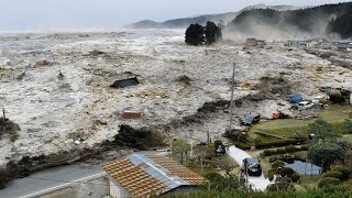 Japan earthquake magnitude 91  Japan tsunami 2011 compilation [upl. by Attekram]