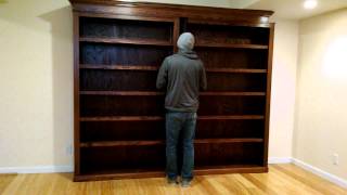 Sliding bookcasehidden door [upl. by Anelej441]