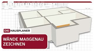 Wände maßgenau zeichnen im 3D HAUSPLANER [upl. by Yaner192]