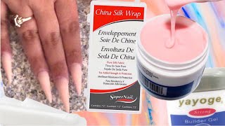 SILK WRAP NAILS  Gel Nails Built Using Silk Nail Wraps [upl. by Alyose]