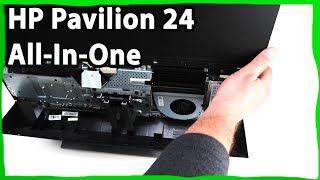 HP Pavilion 24 All In One How to Replace Hard Drive Remove Back Panel PC 24XA0057c [upl. by Renat]