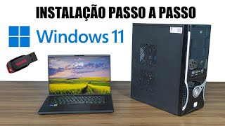 COMO INSTALAR WINDOWS 11 EM QUALQUER PC E NOTEBOOK [upl. by Ingaborg974]