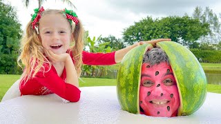 Nastya and Watermelon with a fictional story for kids [upl. by Acie]