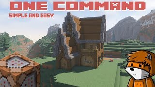 Build a house in 40 seconds One Command House  Minecraft 112 [upl. by Calmas]