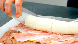 Pon estos 3 ingredientes en la carne molida y enróllala ¡Delicioso [upl. by Mariann]