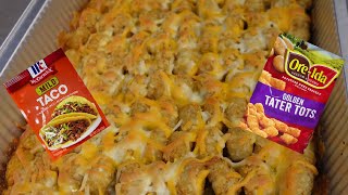 Tater Tot Casserole Easy Recipe [upl. by Hevak]