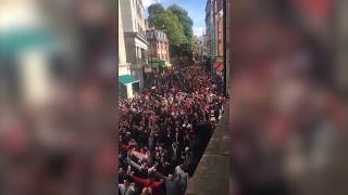 FC Köln fans storm London streets in spectacular video [upl. by Aititel49]