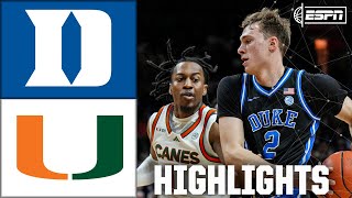 Duke Blue Devils vs Miami Hurricanes  Full Game Highlights  ESPN College Basketball [upl. by Romo]