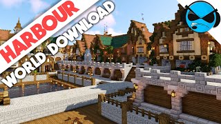 Minecraft Harbour World Tour and Download  Minecraft Docks Village [upl. by Ayotak537]