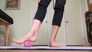 Performing WellCAST SelfMassage – Foot and Calf Massage with a Ball [upl. by Giess]