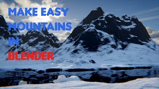 How to Make Easy Landscapes  Mountains In Blender  Blender Landscape Tutorial [upl. by Niret588]