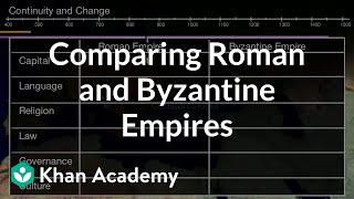 Comparing Roman and Byzantine Empires  AP US History  Khan Academy [upl. by Salocin]