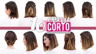 10 peinados fáciles para cabello corto o media melena  Patry Jordan [upl. by Revart852]