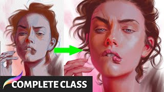 Procreate From Shapes to Portrait COMPLETE CLASS in Procreate by Haze Long [upl. by Ellehcirt]