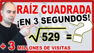 💥quotTÉCNICA Para Hacer Una RAÍZ CUADRADA En 3 SEGUNDOSquot💥Matemáticas Mágicas💥Cálculo Mental [upl. by Oigimer]