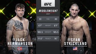 Jack Hermansson vs Sean Strickland Full Fight Full HD [upl. by Randie695]