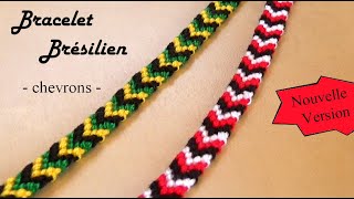 TUTO Bracelet Brésilien très facile Chevrons débutants [upl. by Airitac]