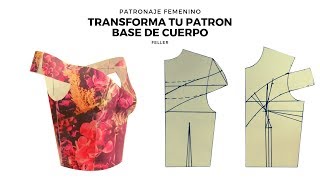 Cómo Transformar tu Patrón Base a Alta Costura  Tutorial Completo [upl. by Arahd]