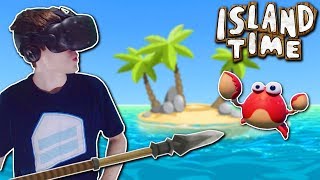 SURVIVING ON ISLAND WITH A TALKING CRAB  Island Time Gameplay  VR Island Survival Game [upl. by Gromme]