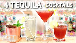 4 Easy TEQUILA Cocktails  Cocktail Recipes [upl. by Yekcir422]