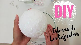 COMO DECORAR ESFERAS NAVIDEÑAS DIY ELEGANTES ECONOMICAS Nevadas [upl. by Ittocs]