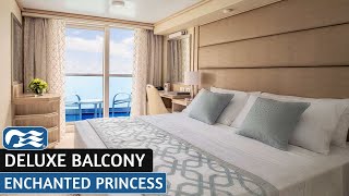 Deluxe Balcony Stateroom  Enchanted Princess  Full Walkthrough Tour amp Review 4K [upl. by Duong]