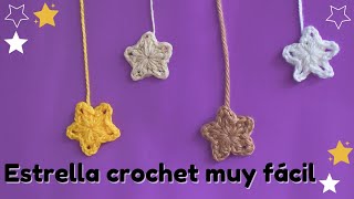 ⭐Estrella tejida a Crochet muy fácil🌟 ⭐Star woven to Crochet very easy [upl. by Einhpad]