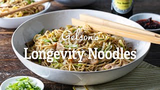 Longevity Noodles with Chicken Ginger amp Mushrooms [upl. by Pincas]