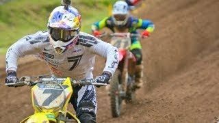 James Stewart vs Trey Canard Final Three Laps  2013 Spring Creek MX 450 Moto 1 [upl. by Sorensen]