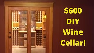 DIY Basement Wine Cellar  Cheap but Fully Custom [upl. by Wernsman]