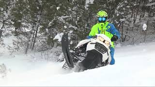 Snowmobiling in Munising Michigan [upl. by Htepsle735]