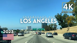 Driving Los Angeles Freeway Interstate 405 California 4K USA [upl. by Imeaj]