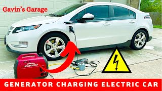 Honda EU2000 Inverter Generator Charging an Electric Car [upl. by Ambrosius]